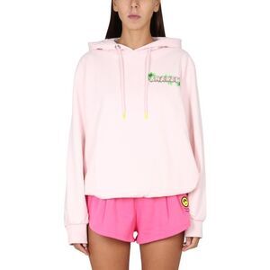 BARROW Unisex Cotton Jersey Hoodie with Palm Tree Logo Unisex PINK Jerseys &